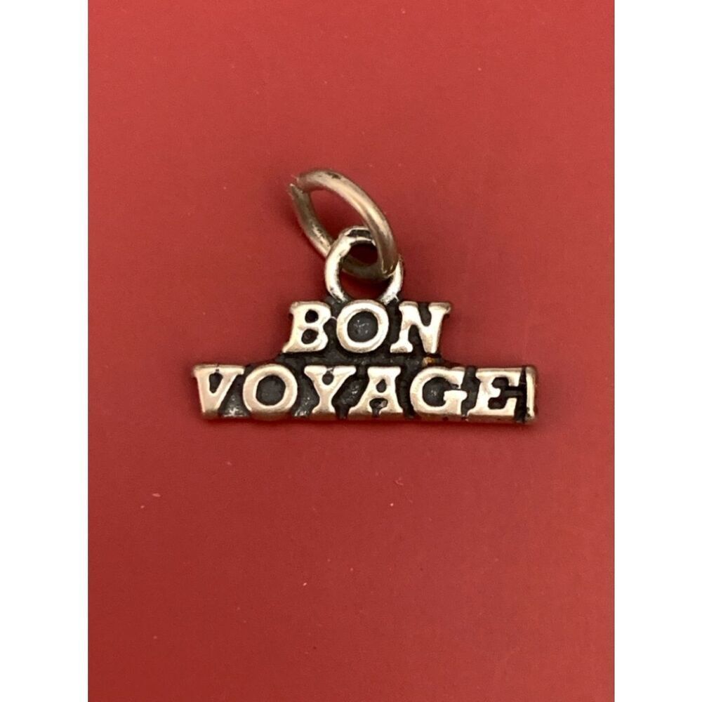 .925 Bon Voyage Sterling Silver Jewelry Charm #travel #cruise #sail away